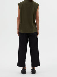 Loose-fitting tank top - Seaweed