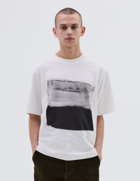 T-shirt à rayures abstraites - Off White