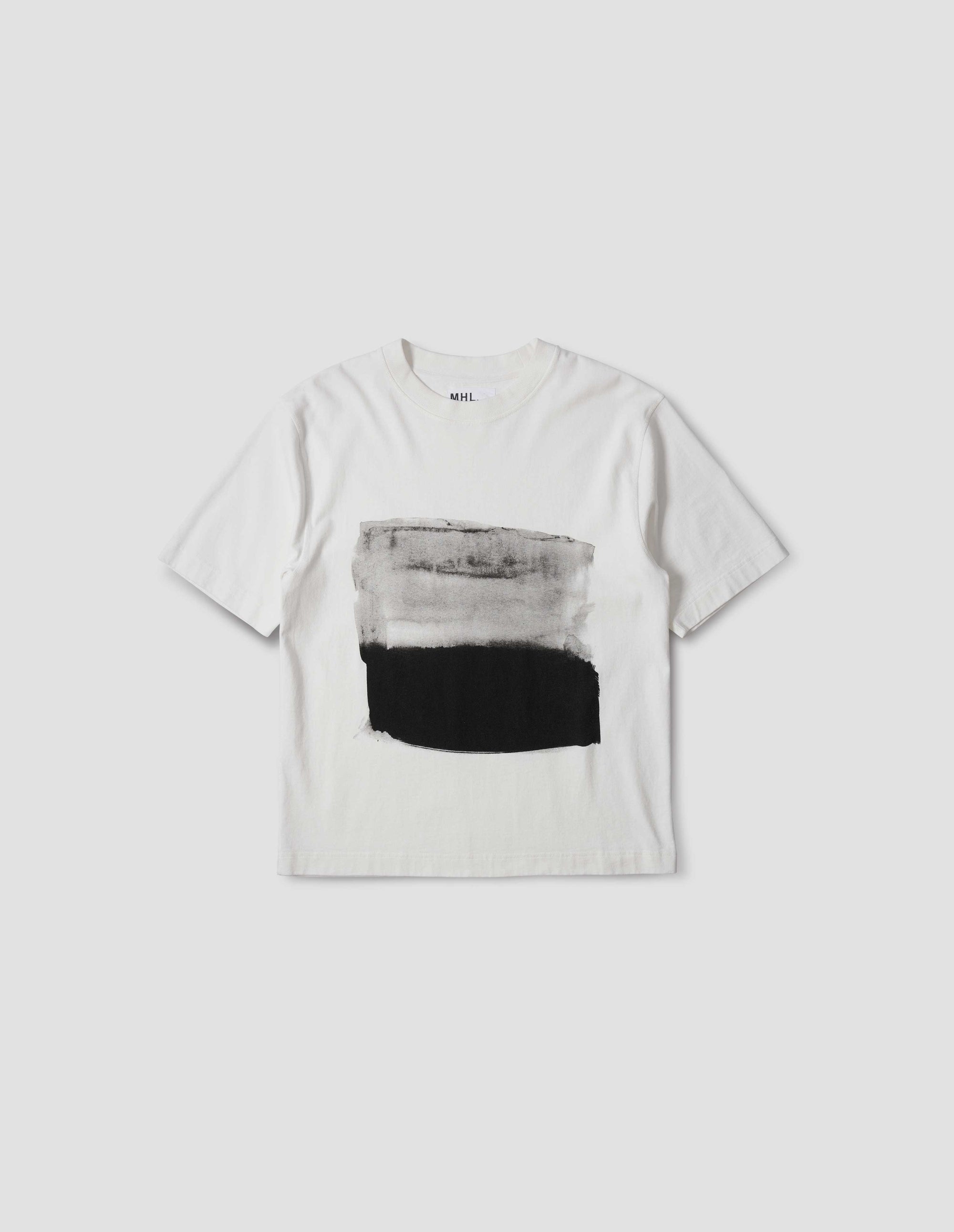T-shirt à rayures abstraites - Off White