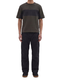 T-shirt with panels - Black & Dark Brown
