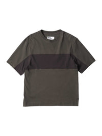 T-shirt à empiècements - Black & Dark Brown
