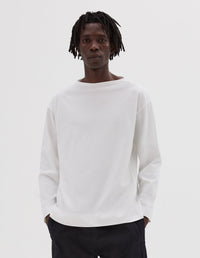 T-shirt à col smocké - White