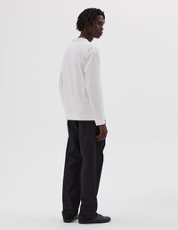 T-shirt à col smocké - White
