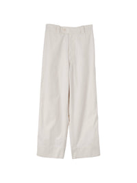 Pantalon ample élastiqué - Beige & White