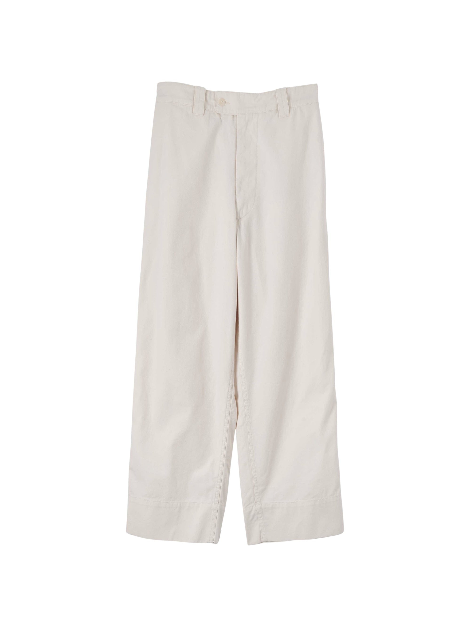 Pantalon ample élastiqué - Beige & White
