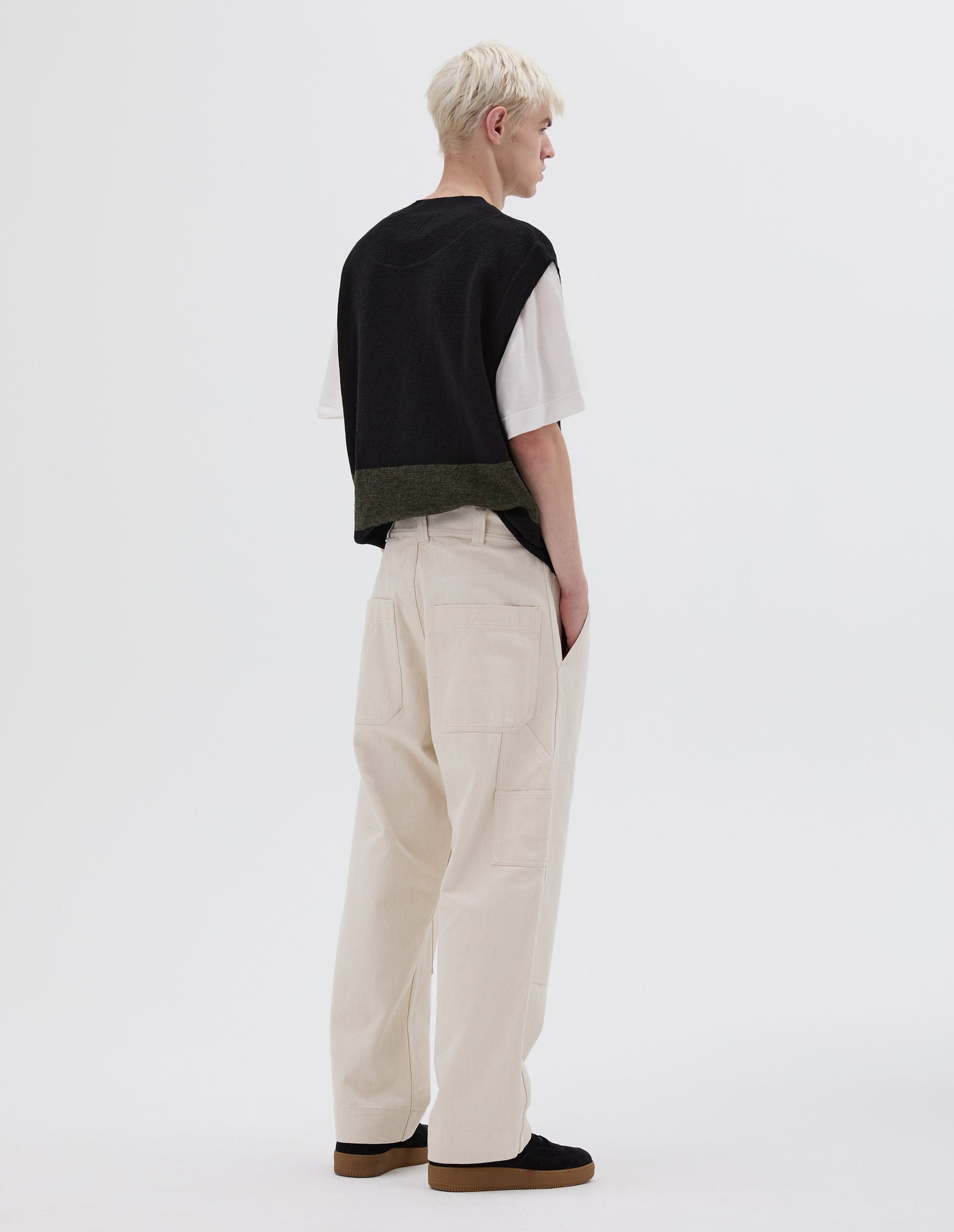 Pantalon à poche outil - Beige