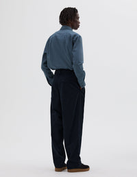Pantalon à plis piqués - Navy