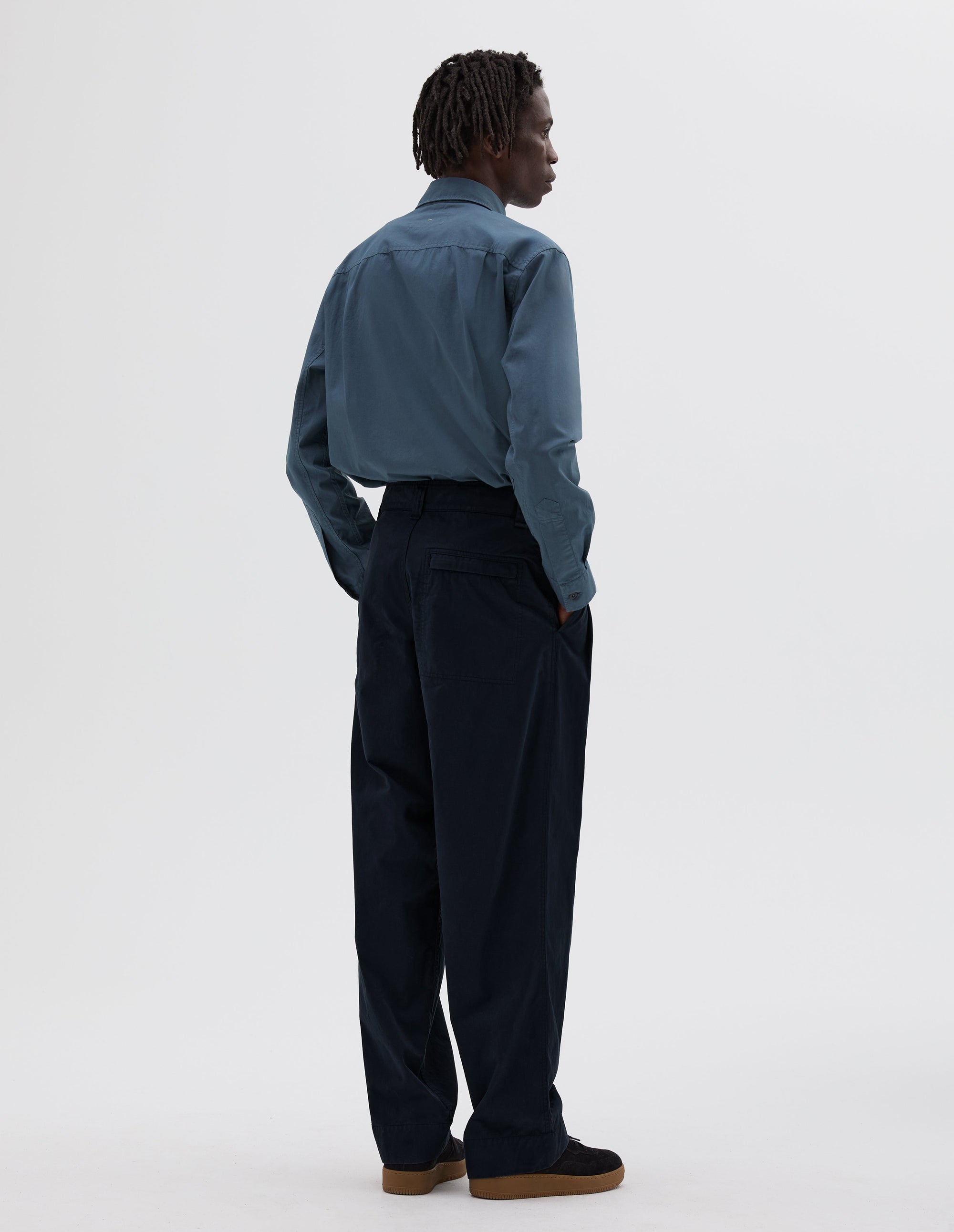 Pantalon à plis piqués - Navy