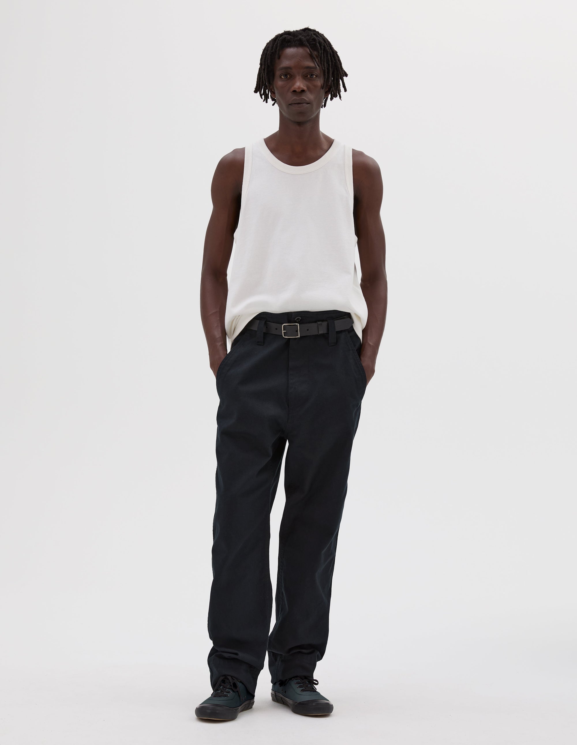 Pantalon à passants abaissés - Navy