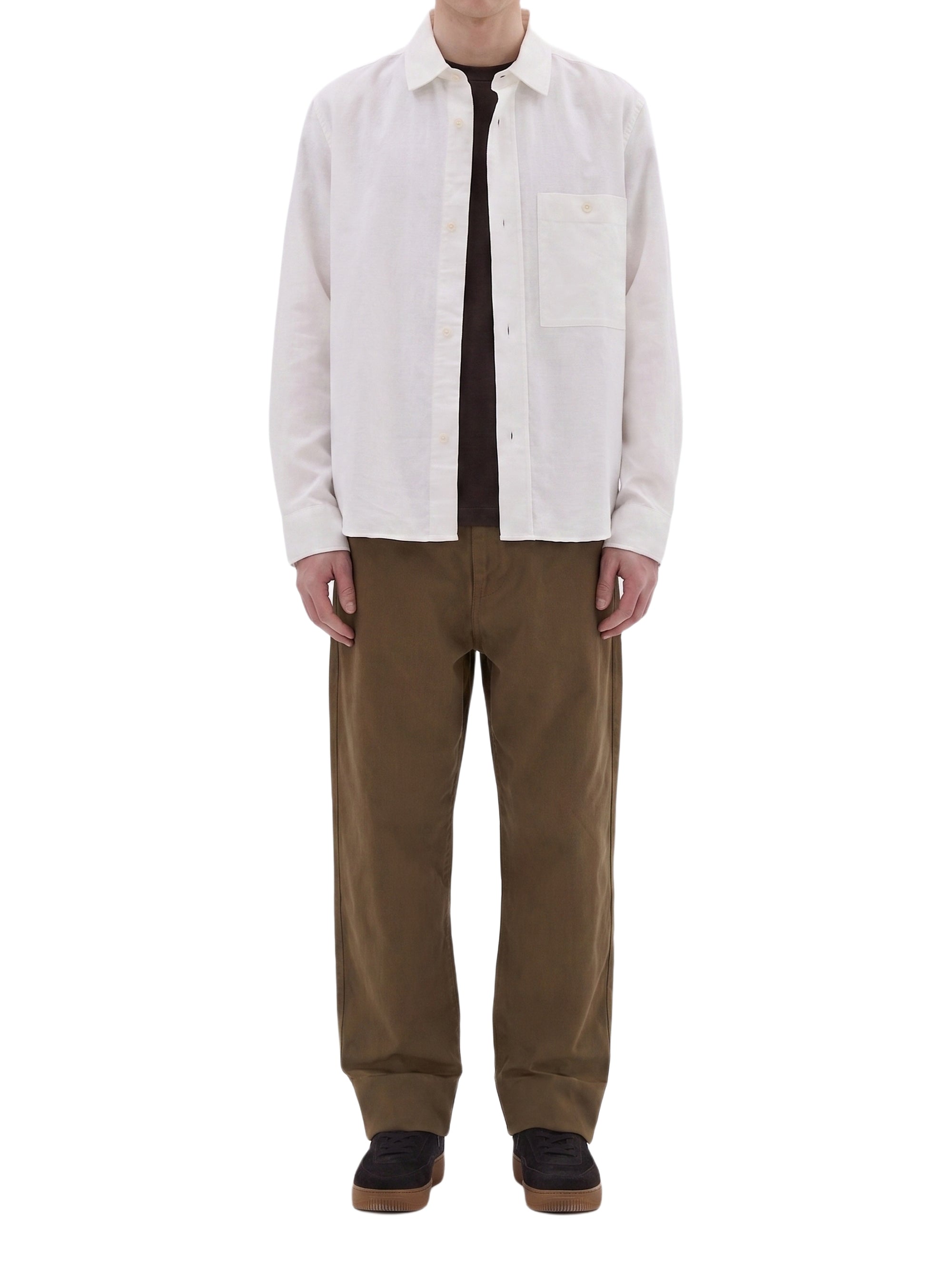 Loose-fitting, tapered trousers - Green