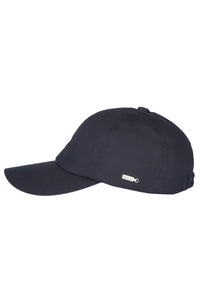 Casquette à plaque métallique en cachemire - Marine