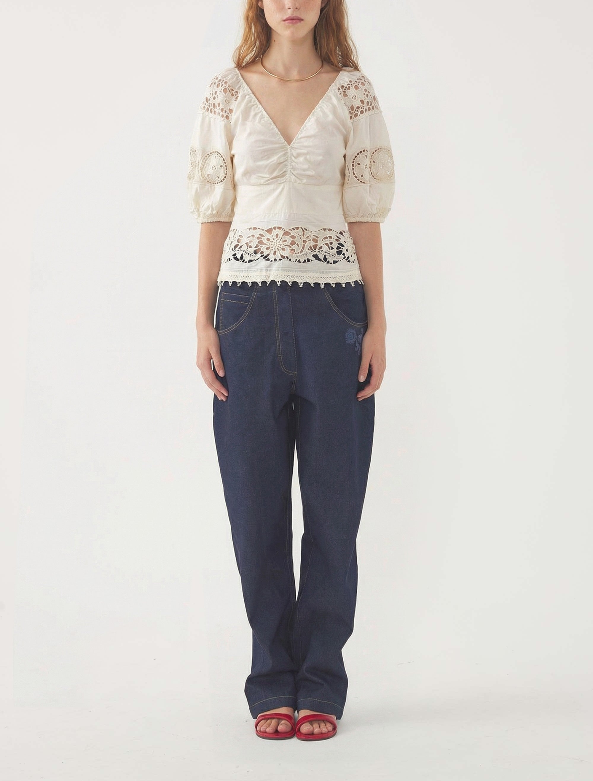 CREAM MILA BLOUSE
