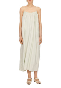 Robe midi Mill oversize en lin - Pistachio