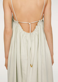 Robe midi Mill oversize en lin - Pistachio
