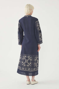 NAVY MILOS LONG DRES