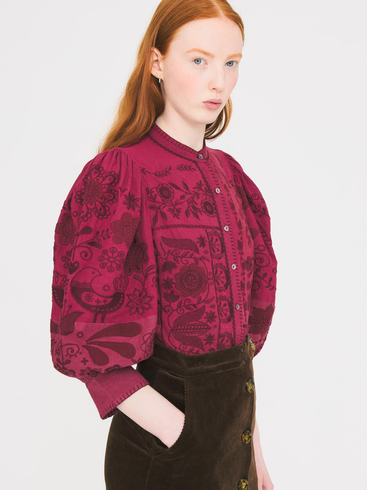 Blouse Mimi - Burgundy