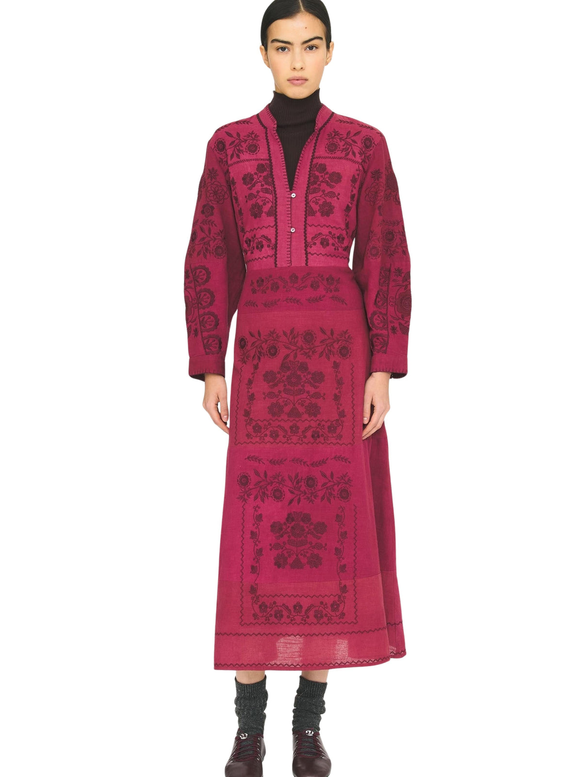 Robe longue Mimi - Burgundy