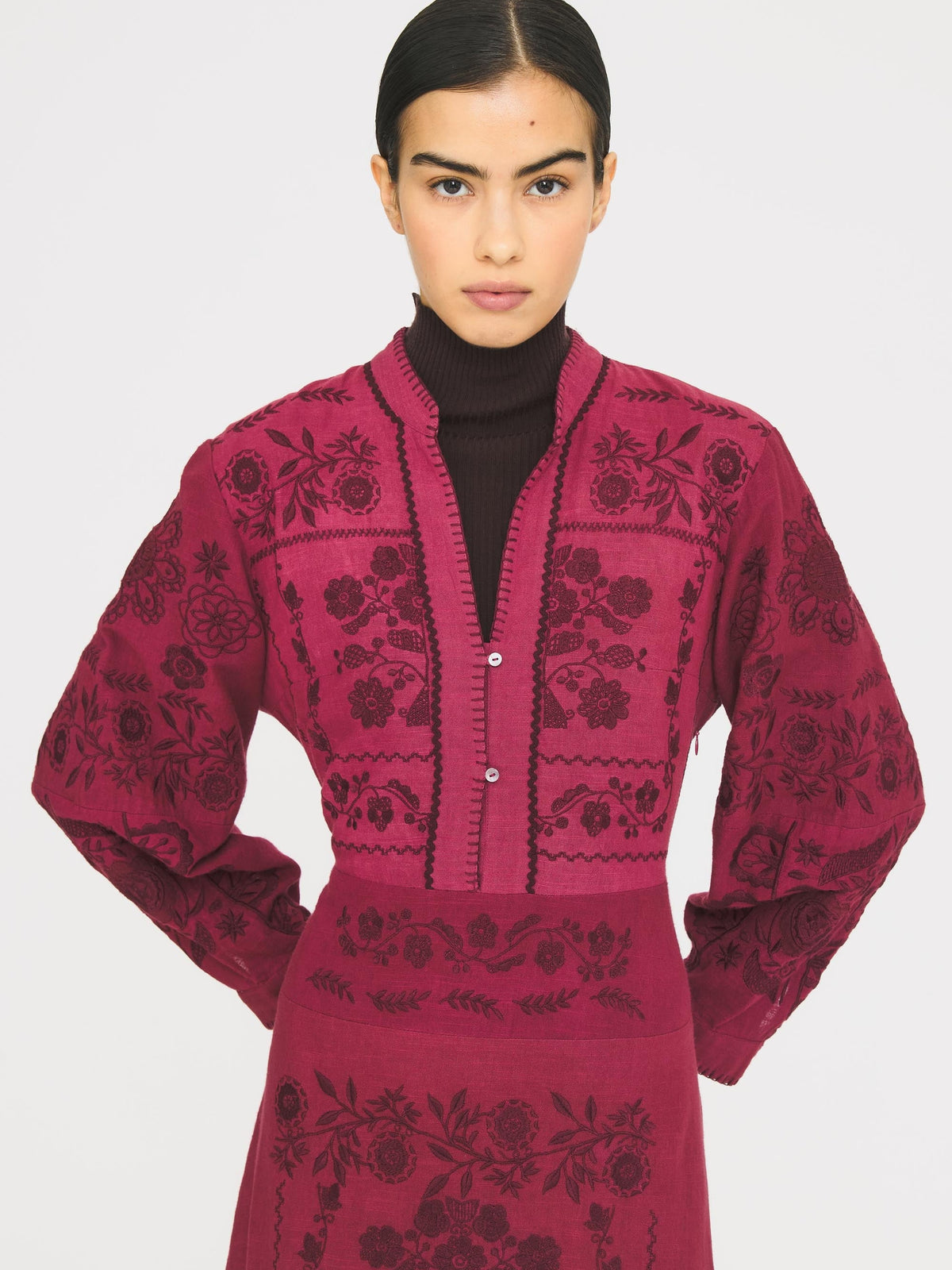 Robe longue Mimi - Burgundy