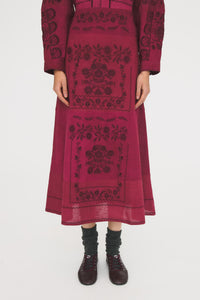 Robe longue Mimi - Burgundy