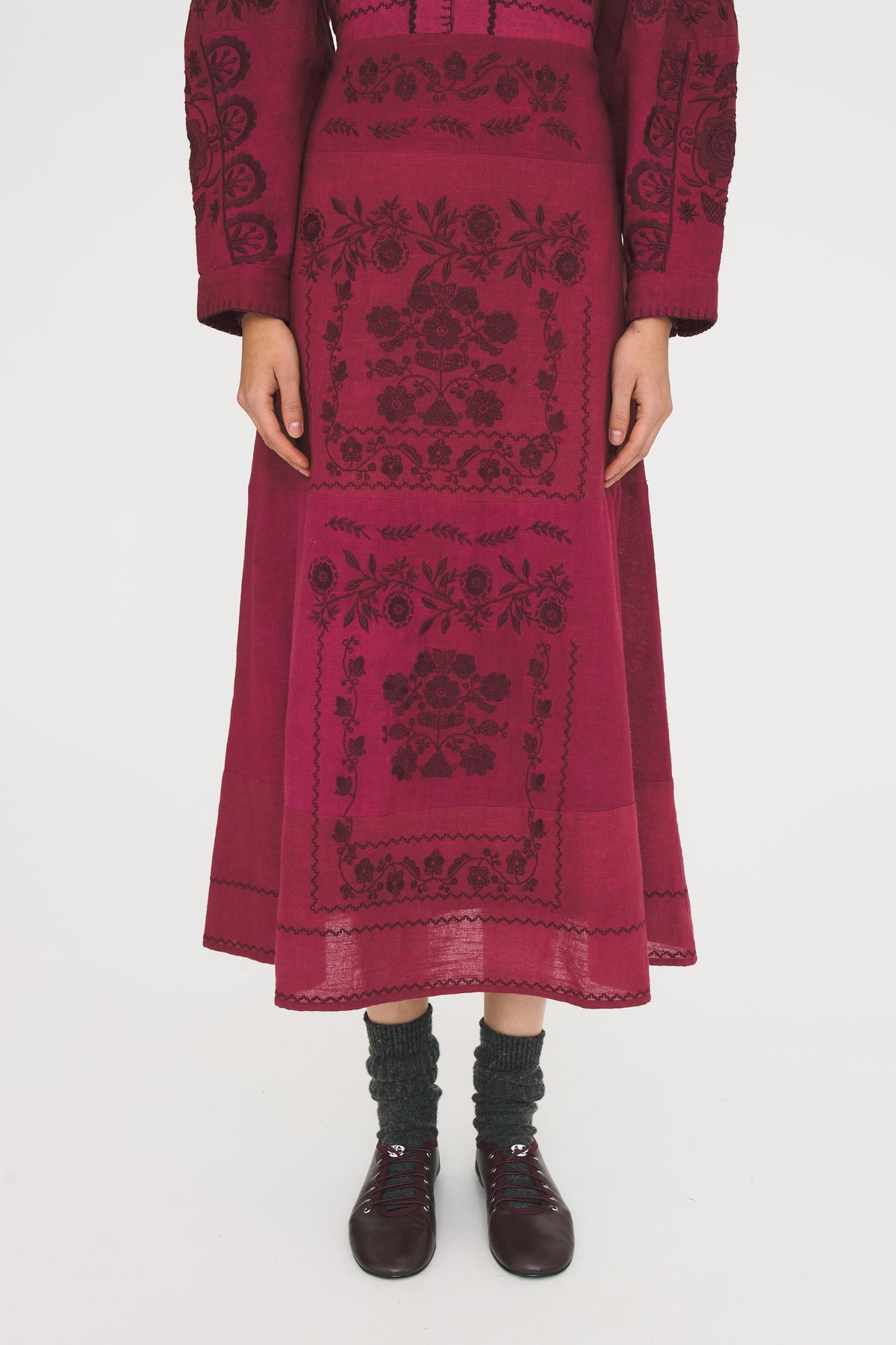 Robe longue Mimi - Burgundy