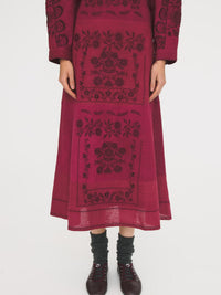 Robe longue Mimi - Burgundy