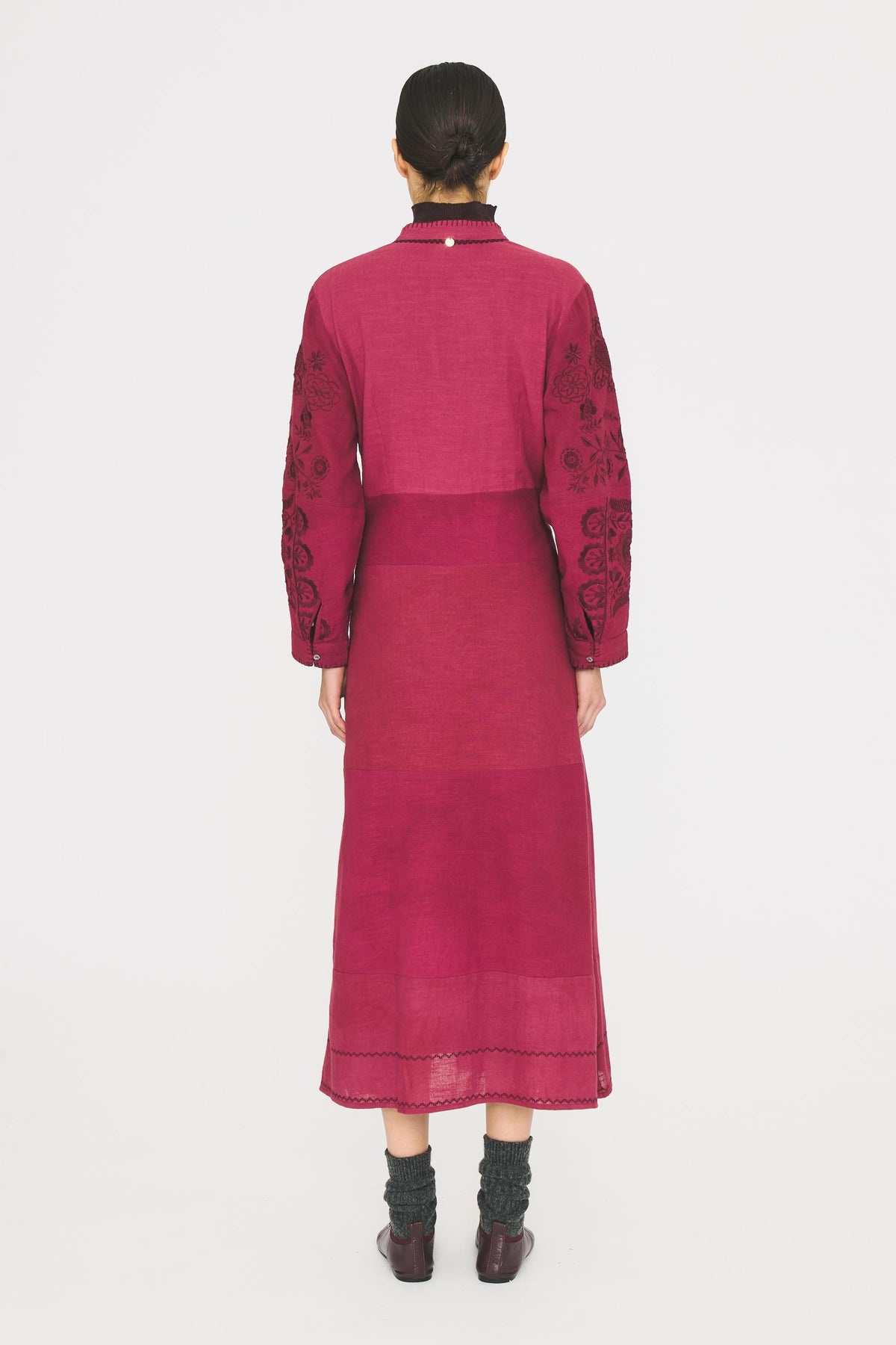 Robe longue Mimi - Burgundy