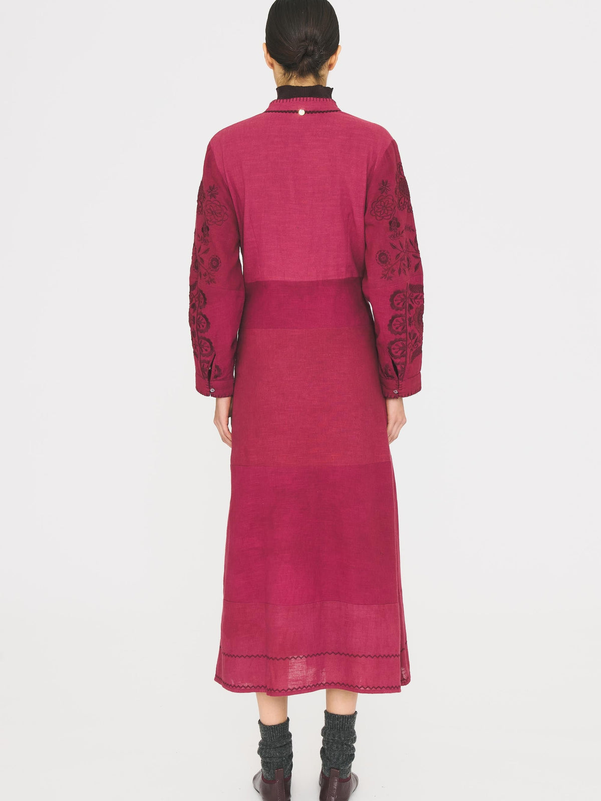Robe longue Mimi - Burgundy
