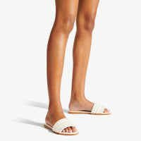 Sandales plates Minea - White & Yellow