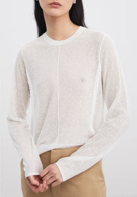 T-shirt Minnow en lin mélangé - Crème