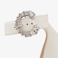 Sandales Mionne 120 en cuir - Latte & Crystal