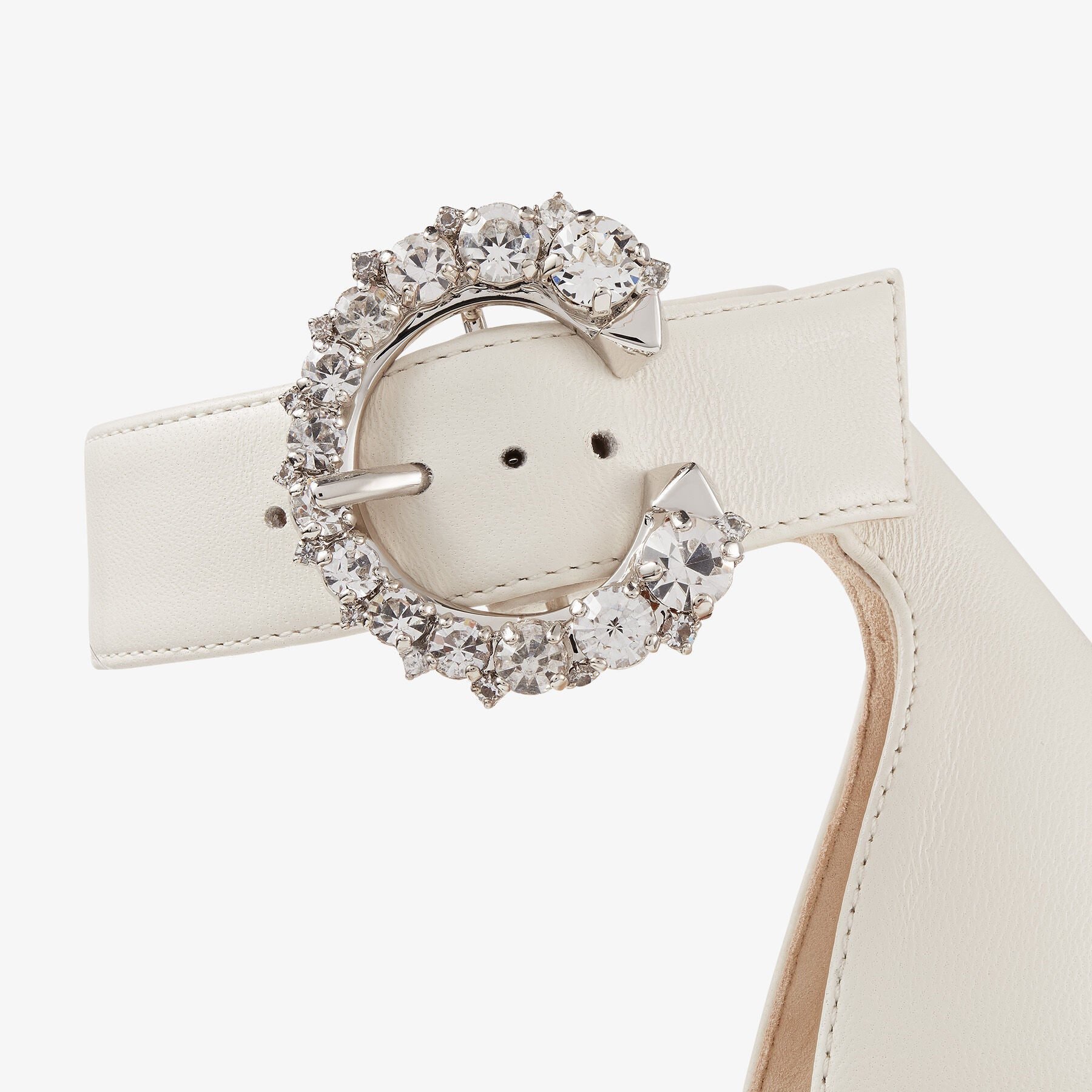 Sandales Mionne 120 en cuir - Latte & Crystal