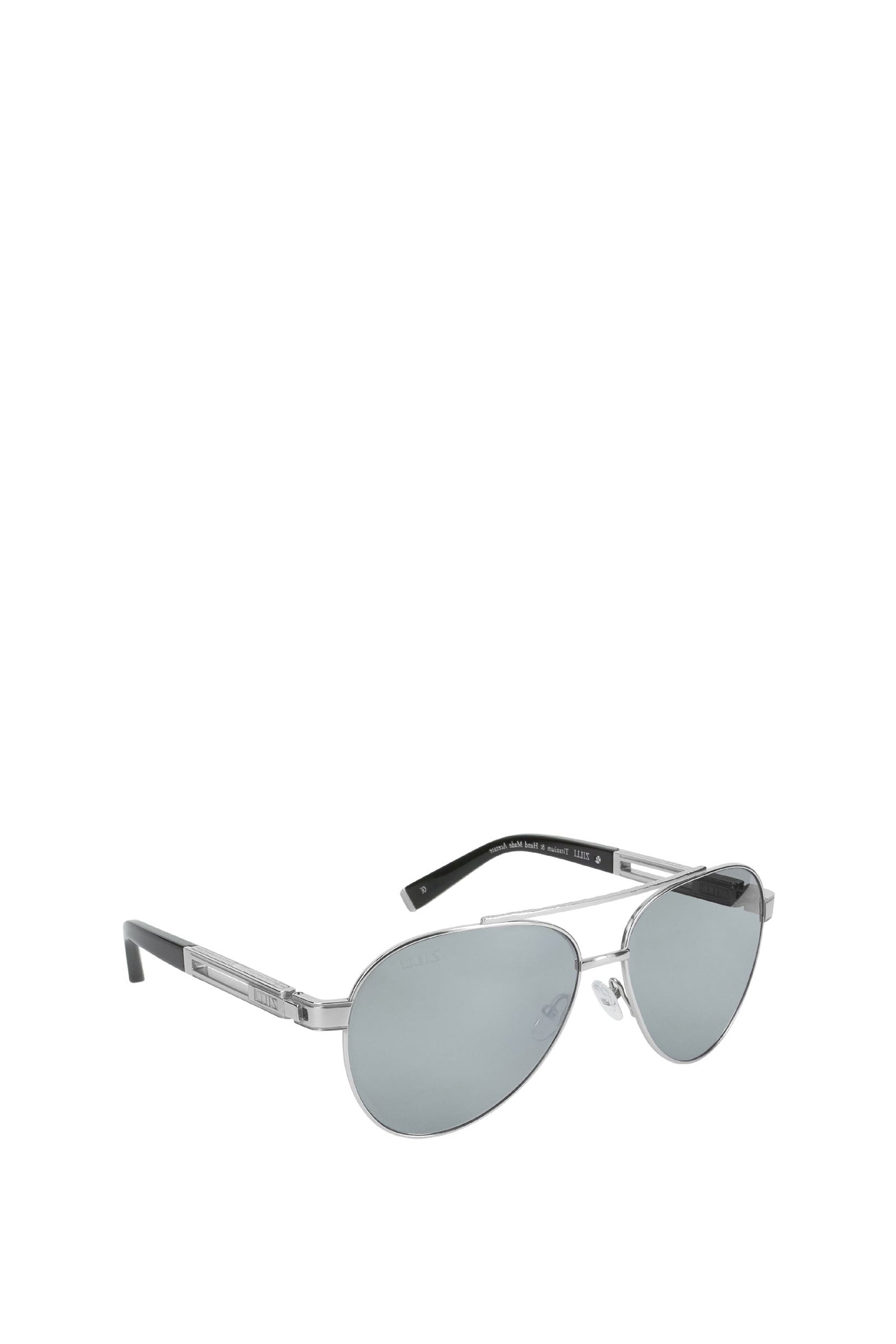 Lunettes de soleil double pont en métal - Argenté & Noir