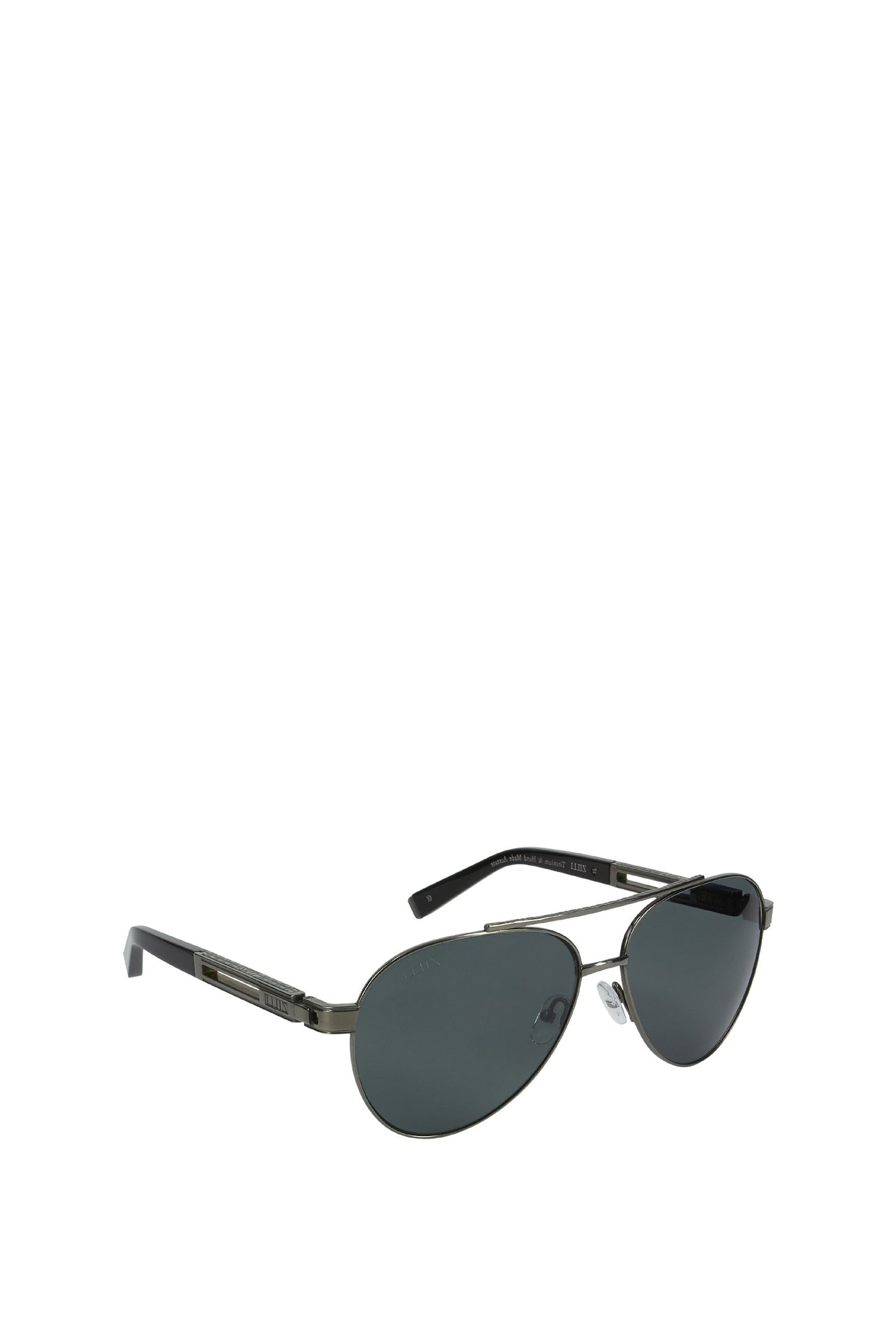 Lunettes de soleil à branches texturées - Gris
