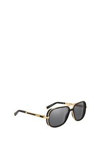 Lunettes de soleil aviateur à gravures - Noir & Doré