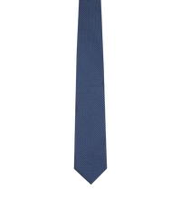Cravate à motif petits pois en soie - Bleu