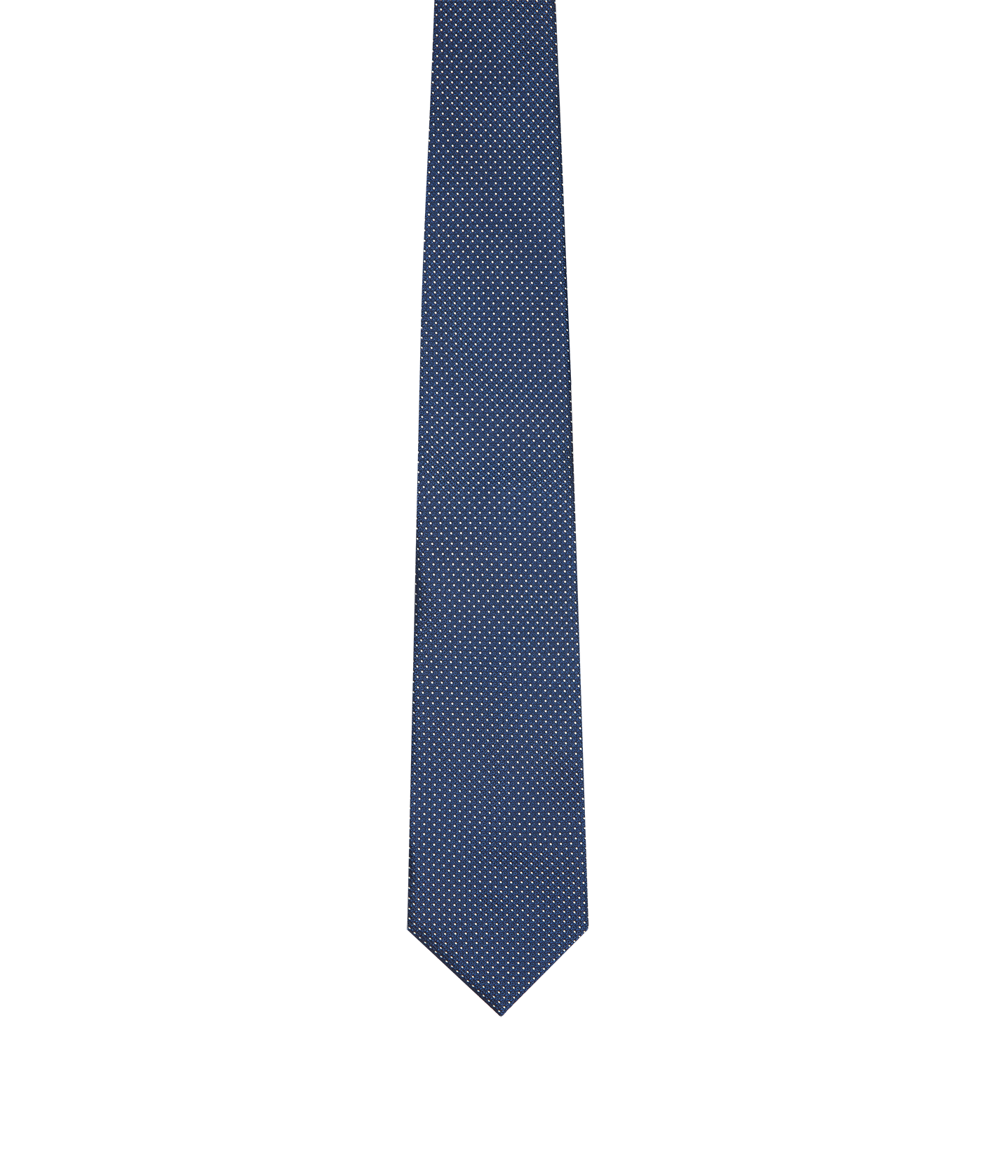 Cravate à motif petits pois en soie - Bleu