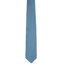 Cravate à motif géométrique en soie - Bleu