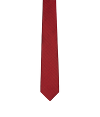 Cravate à motif géométrique en soie - Rouge & Noir