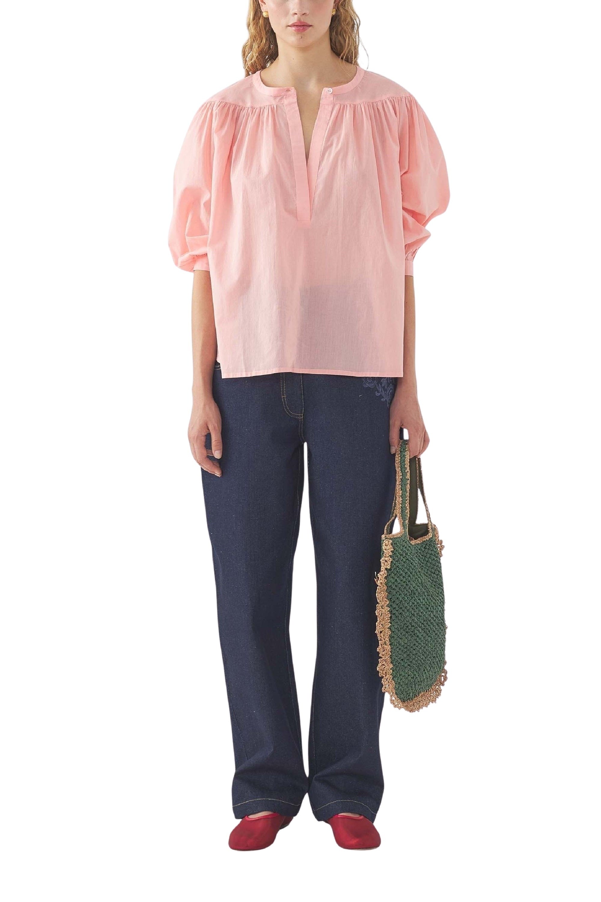 PINK MIRABEL BLOUSE