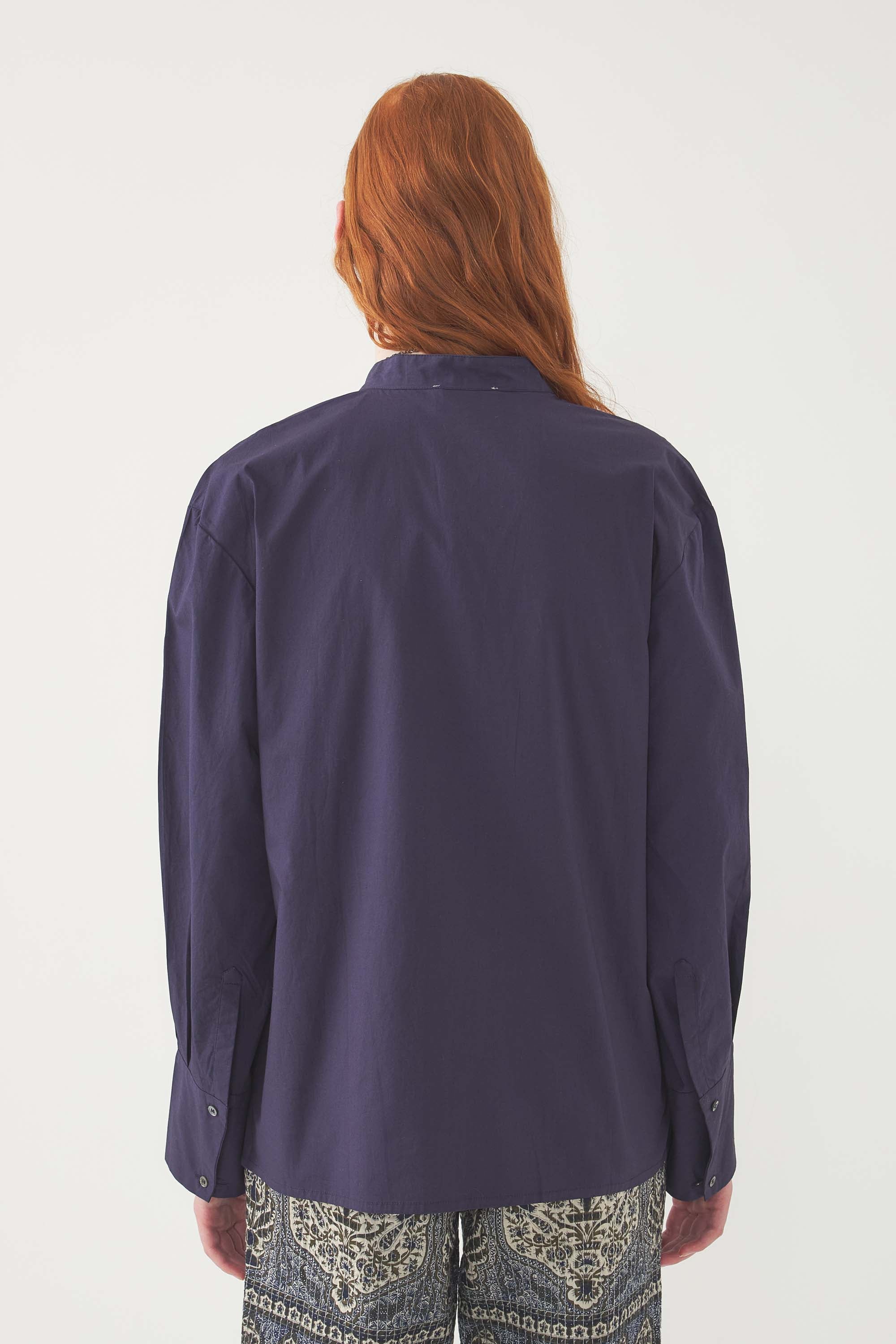 NAVY MIRABEL BLOUSE 2