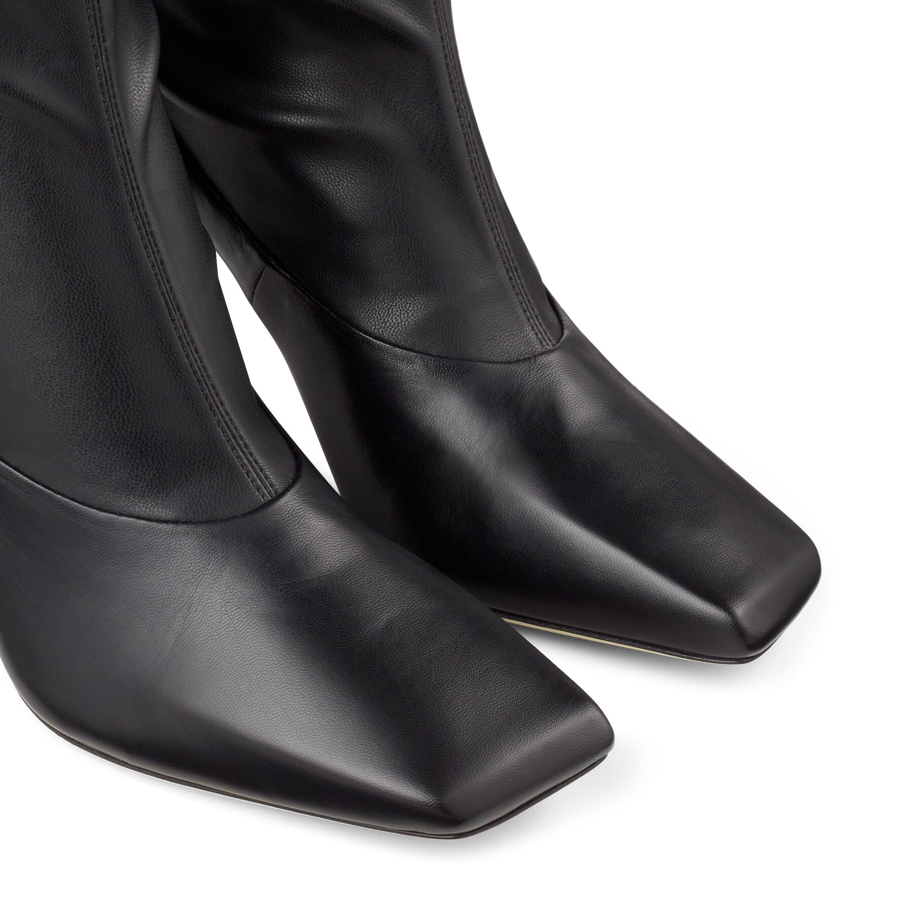 Cuissardes Mire 85 en cuir et étoffe stretch - Black Intense