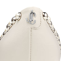 Ballerines Mirele plates en cuir perlées - Latte & White
