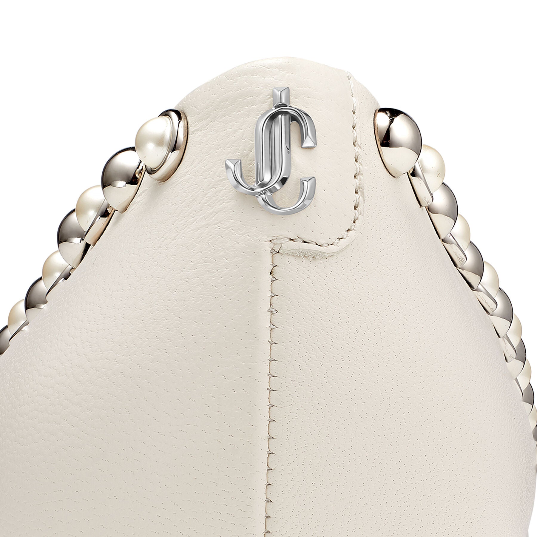 Ballerines Mirele plates en cuir perlées - Latte & White