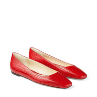 Ballerines plates Mirele en cuir - Red