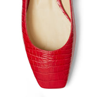 Ballerines plates Mirele en cuir - Red