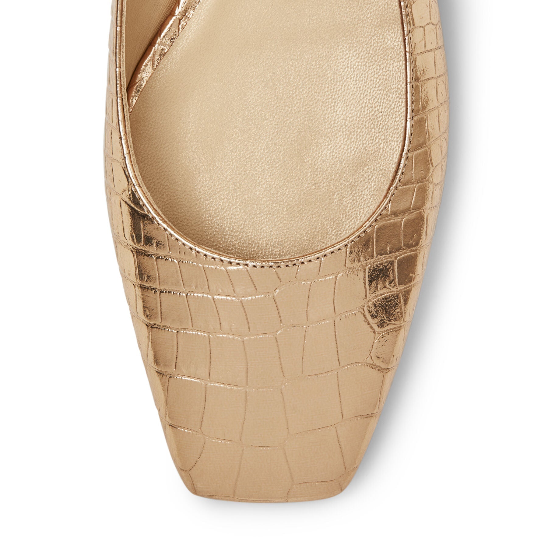 Ballerines plates Mirele en cuir - Light Gold