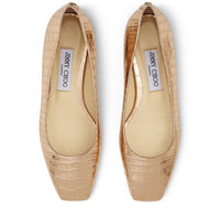 Ballerines plates Mirele en cuir - Light Gold