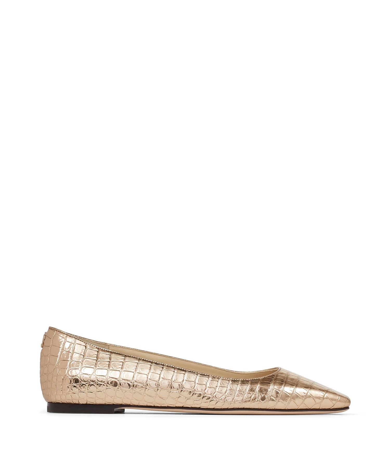Ballerines plates Mirele en cuir - Light Gold