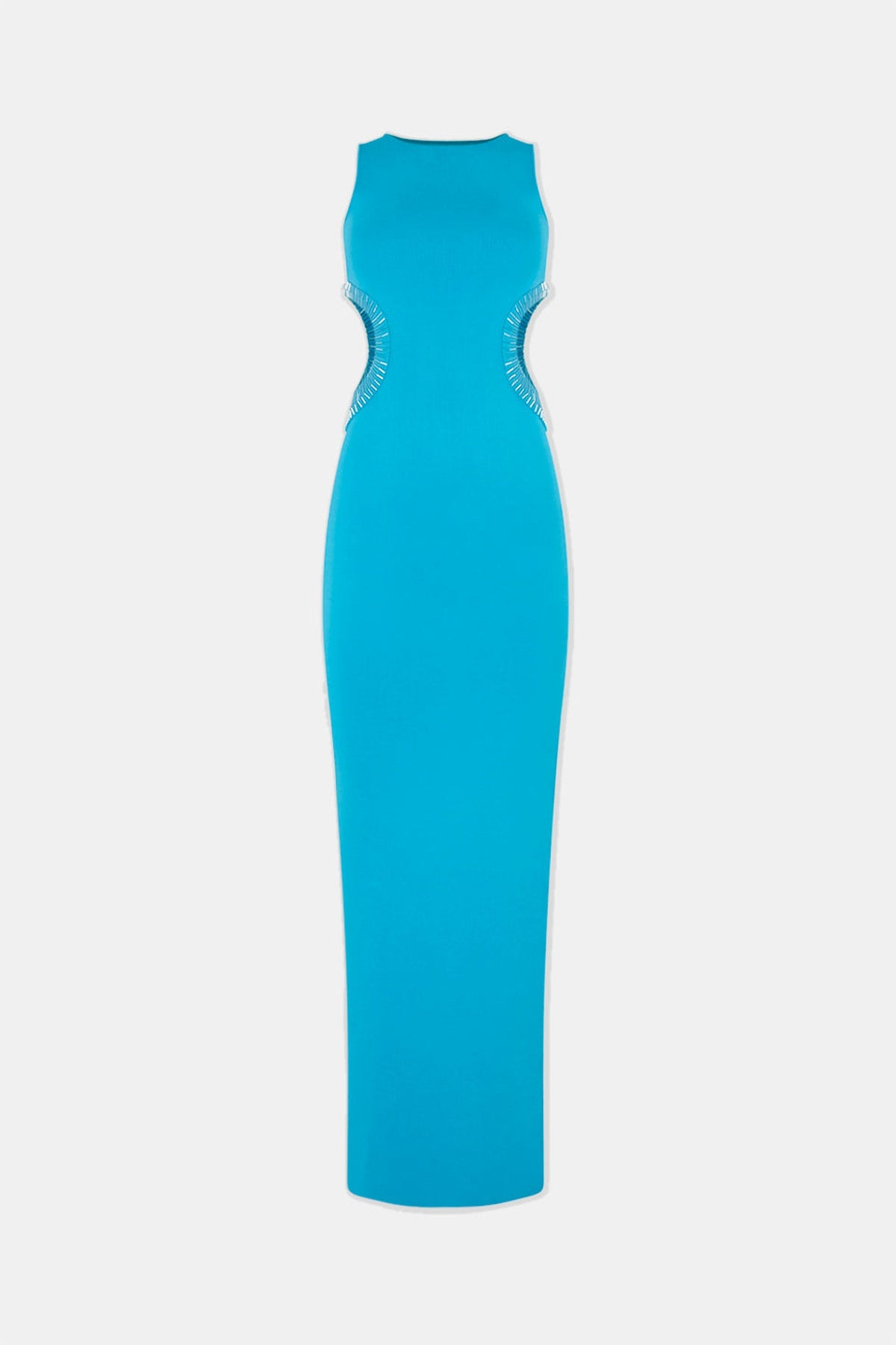 Robe longue Luna à découpe - Turquoise