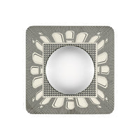Frame with convex mirror 15th century facade - Ivory & Black